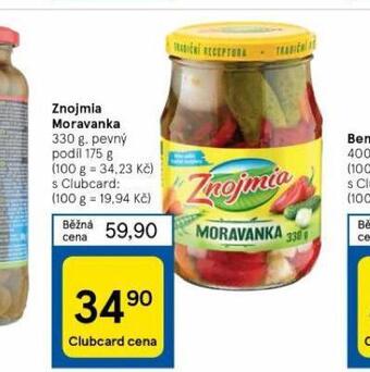 Tesco Znojmia moravanka nabídka