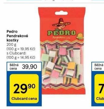 Pedro pendrekové kostky