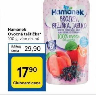 Tesco Hamánek ovocná taštička nabídka
