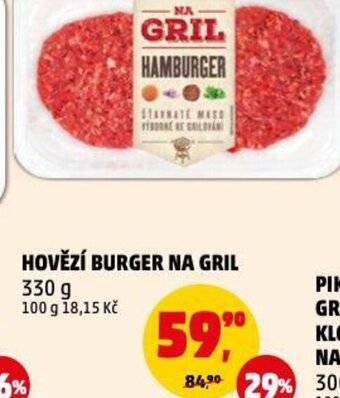 Penny Market HOVĚZÍ BURGER NA GRIL nabídka