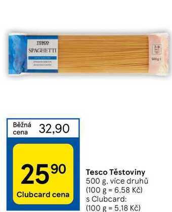 Tesco Tesco těstoviny 500 g nabídka