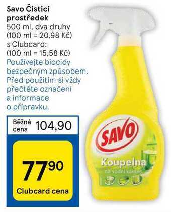 Tesco Savo čisticí prostředek 500 ml nabídka