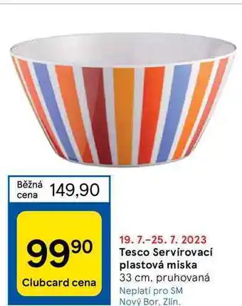 Tesco Tesco servírovací plastová miska 33 cm nabídka