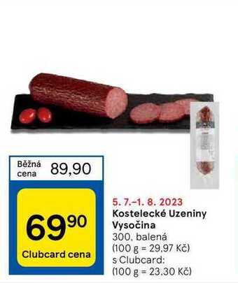 Tesco Kostelecké uzeniny vysočina 300 g nabídka