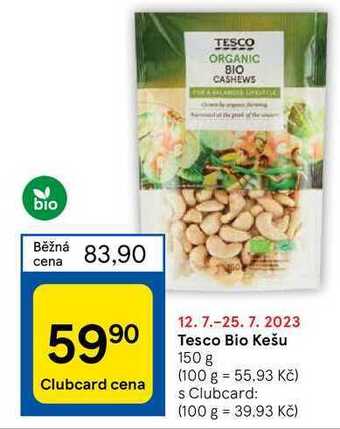 Tesco Tesco bio kešu 150 g nabídka