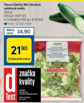 Tesco Tesco family mix čerstvá salátová směs 350 g nabídka