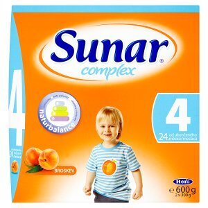 Tesco Sunar complex 4 broskev sušená mléčná výživa pro malé děti 2 x 300g 600g nabídka