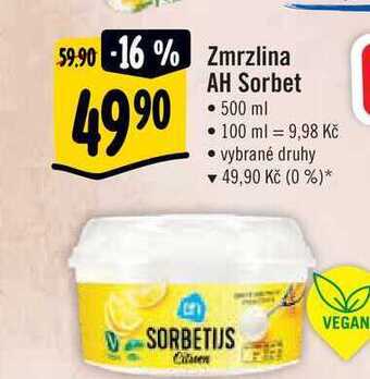 Albert Zmrzlina ah sorbet • 500 ml nabídka