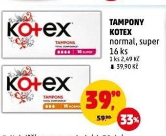 Penny Market TAMPONY KOTEX nabídka