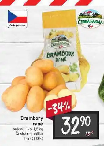 Billa Brambory rané 1,5 kg nabídka