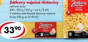 CBA Zátkovy vaječné těstoviny nabídka