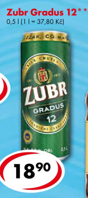 CBA Zubr Gradus 12* 0,5l nabídka
