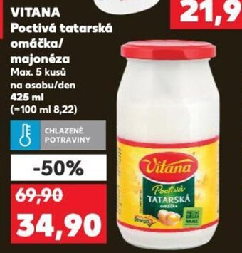Kaufland VITANA Poctivá tatarská omáčka/ majonéza nabídka