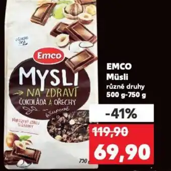 Kaufland EMCO Müsli různé druhy 500 g-750 g nabídka