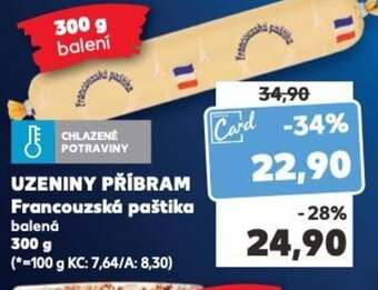Kaufland UZENINY PŘÍBRAM Francouzská paštika nabídka