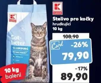 Kaufland Stelivo pro kočky hrudkujici 10 kg nabídka