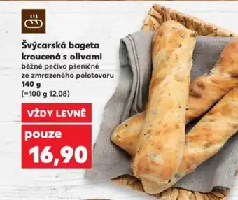 Kaufland Švýcarská bageta kroucená s olivami nabídka