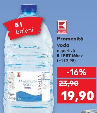 Pramenitá voda neperlivá
