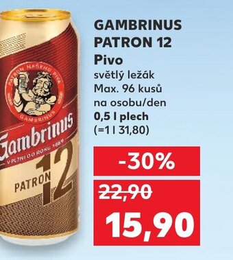 Kaufland GAMBRINUS PATRON 12 Pivo nabídka