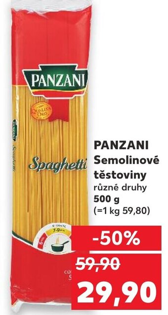 Kaufland PANZANI Semolinové těstoviny nabídka