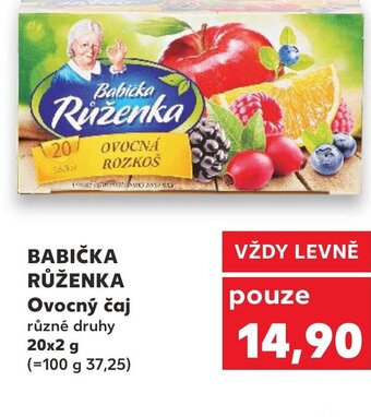 Kaufland BABIČKA RŮŽENKA Ovocný čaj nabídka