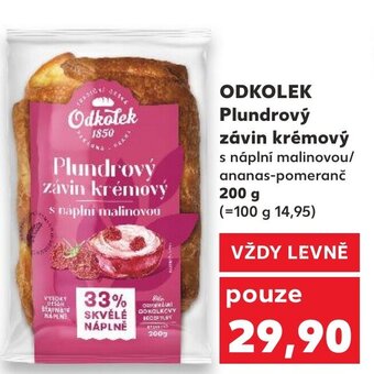 Kaufland ODKOLEK Plundrový závin krémový nabídka
