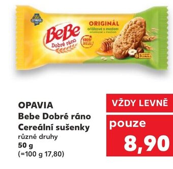 Kaufland OPAVIA Bebe Dobré ráno Cereální sušenky nabídka