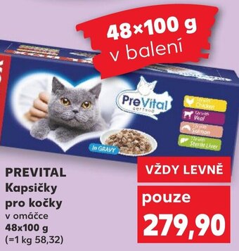 Kaufland PREVITAL Kapsičky pro kočky nabídka