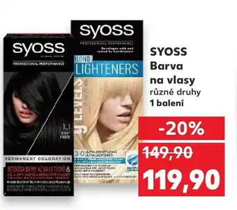 Kaufland SYOSS Barva na vlasy různé druhy nabídka