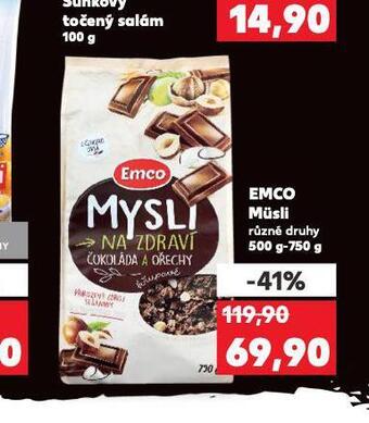 Kaufland Emco müsli nabídka