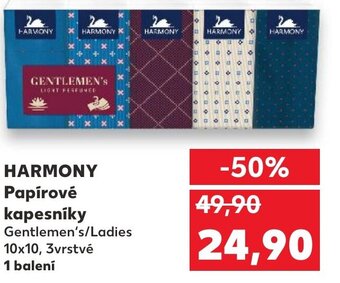Kaufland HARMONY Papírové kapesníky nabídka