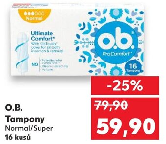 Kaufland O.B. Tampony Normal/Super nabídka