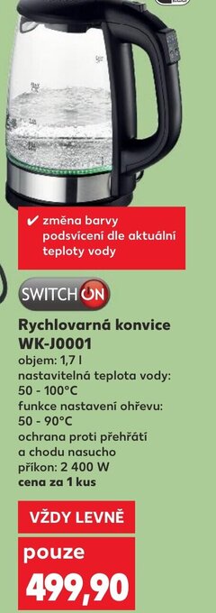Kaufland Rychlovarná konvice WK-J0001 nabídka