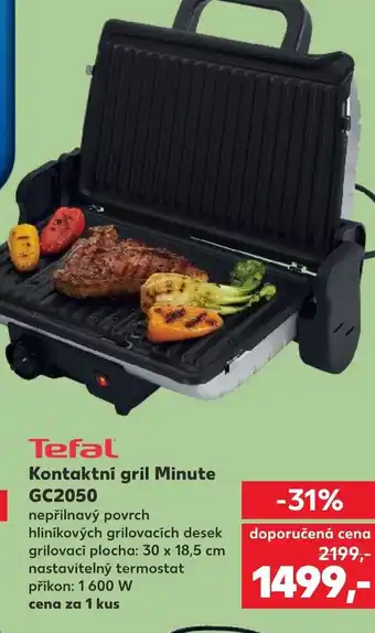 Kaufland Tefal Kontaktní gril Minute GC2050 nabídka