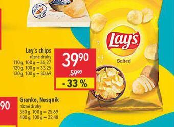 Globus Lay's chipsy nabídka