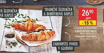 Globus Croissant se šlehačkou a borůvkovou náplní nabídka