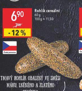 Globus Rohlík cereální nabídka