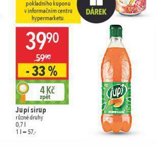 Globus Jupí sirup nabídka