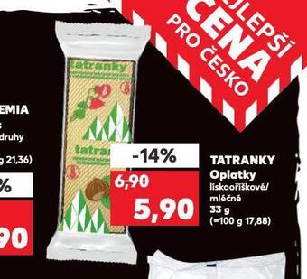 Kaufland Tatranky oplatky nabídka