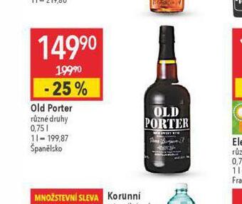 Globus Old porter nabídka