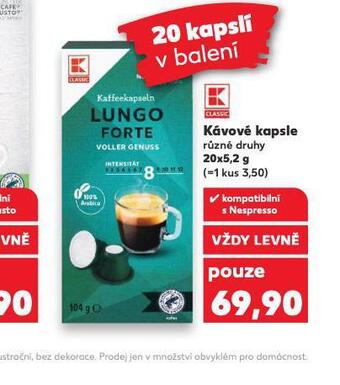 Kaufland Kávové kapsle nabídka