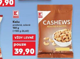 Kaufland Kešu pražené, solené nabídka