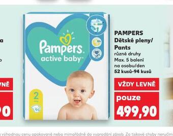 Kaufland Pampers dětské plenky nabídka