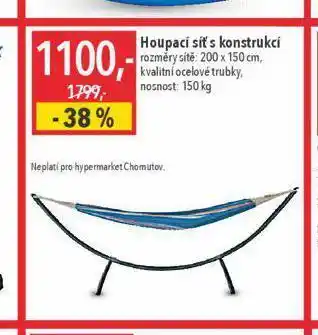 Houpací síť s konstrukcí