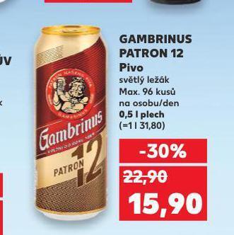 Kaufland Pivo gambrinus patron 12 nabídka