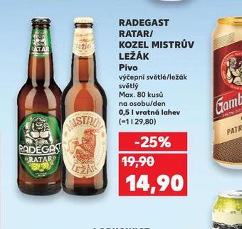 Kaufland Kozel mistrův ležák nabídka