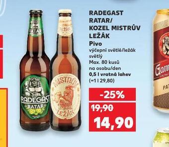 Kaufland Pivo radegast ratar nabídka