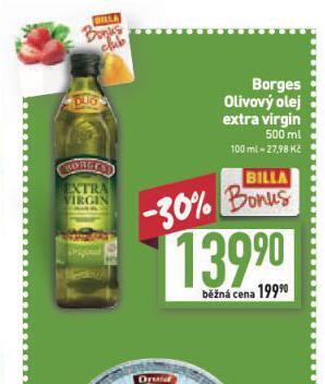 Billa Borges olej olivový extra virgin nabídka