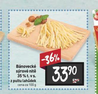 Billa Bánovecké sýrové nitě nabídka