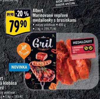 Albert Marinované vepřové medailonky s brusinkami nabídka